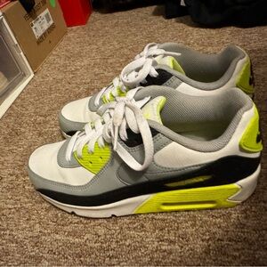 Gray and Neon Yellow Sneakers